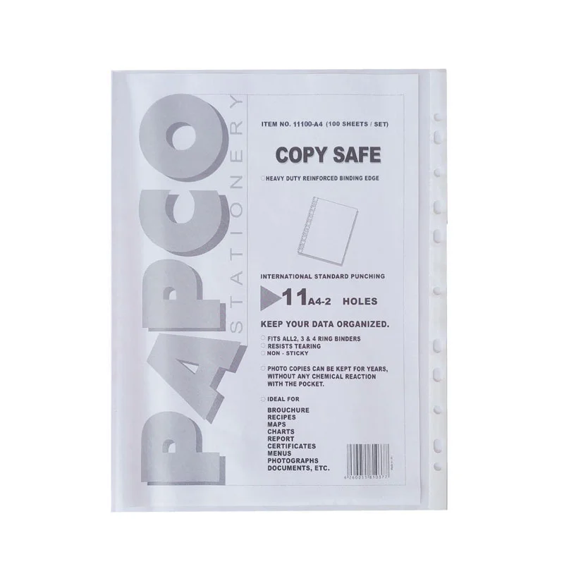 کاور کاغذ A4 پاپکو کد 11100 بسته 100 عددی